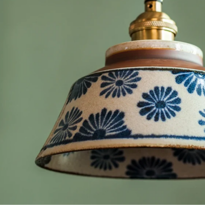 Skanto | Retro japansk pendellampe laget av keramikk