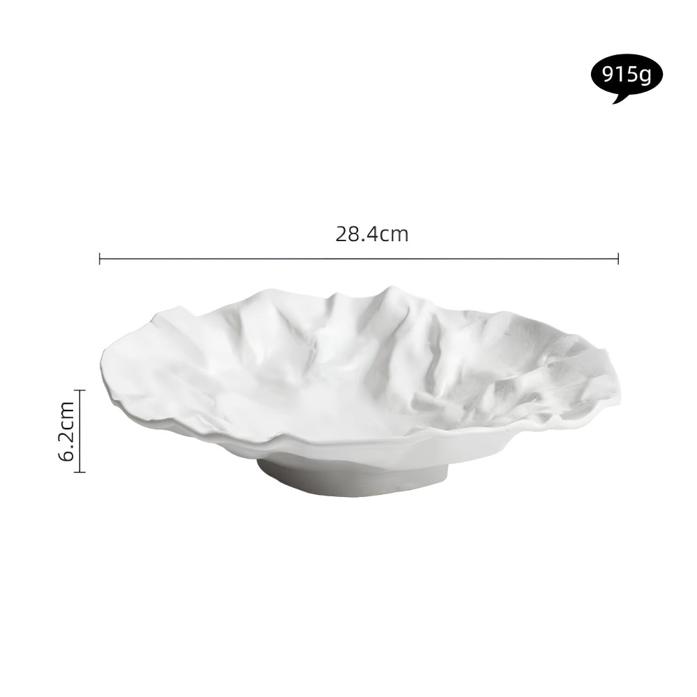 Skanto | Håndlaget krøllet papir keramikkplate