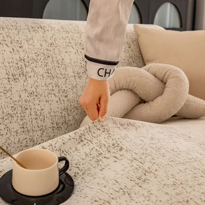 Skanto | Prikket mønster chenille sofaomslag