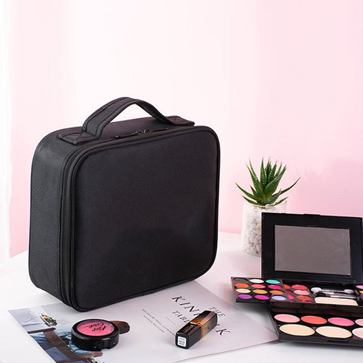 Makeup kosmetikk oppbevaringsboks med justerbar rom | Skanto