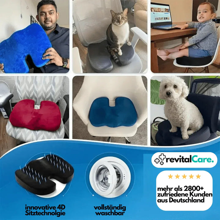 Skanto | Ergonomisk 4D Komfort Setepute med Ortopedisk Støtte