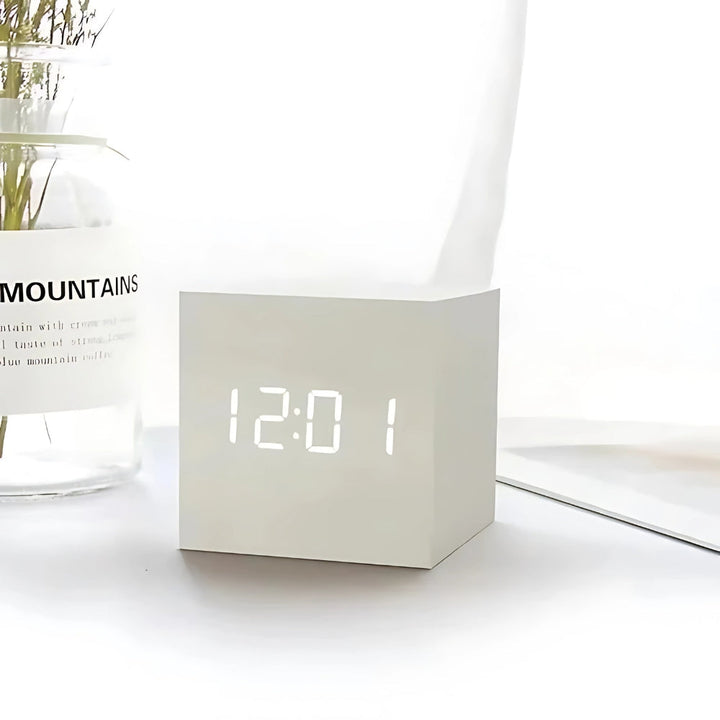 Moderne terning LED vekkerklokke