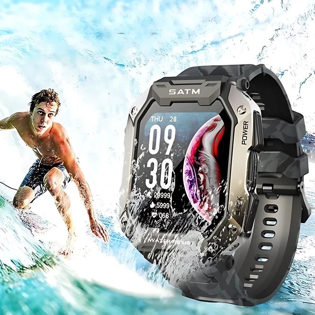 TactiX ARMY Series Smartwatch med militærdesign | Holdbar GPS - Fitness Tracker - for utendørs eventyr - militært personell og taktisk bruk Skanto