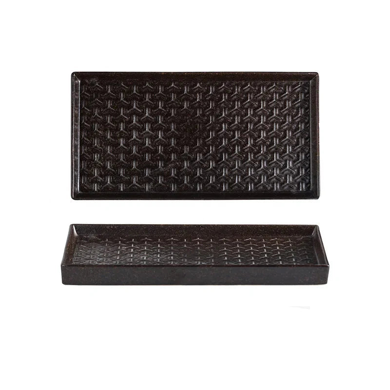 9.5" Keramisk Rektangulær Grillplate Restaurant Sushi Plate | Skanto