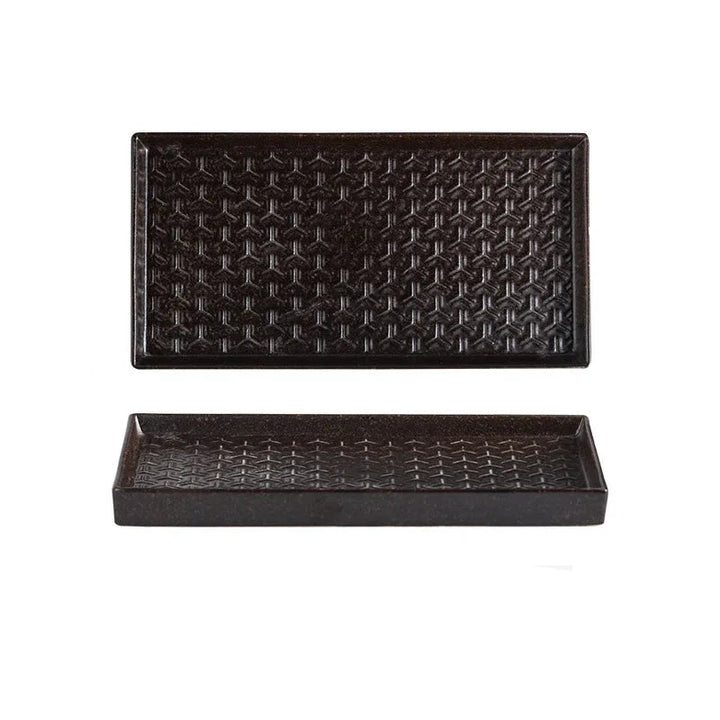 9.5" Keramisk Rektangulær Grillplate Restaurant Sushi Plate | Skanto
