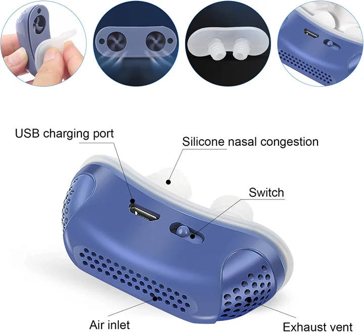 Skanto | Mikro CPAP Anti-Snorkeenhet | Maskeløs Søvnapnébehandling