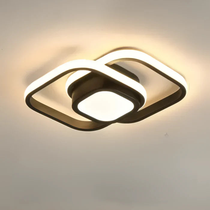 Moderne LED Taklampe med Dobbelt Ringdesign - Twilight Rings | Skanto