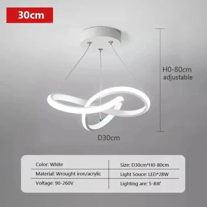 Moderne LED Taklampe - WaveGlow | Skanto