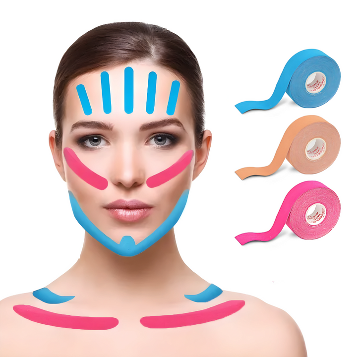 Kinesiotaping for reduksjon av ansikts- og halsfolder Skanto