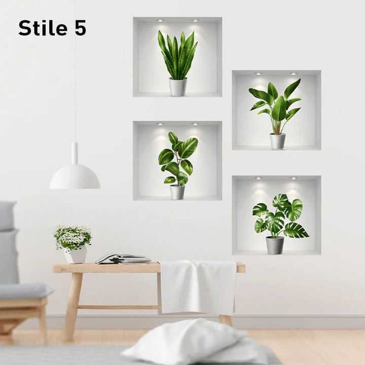 Skanto | Selvklebende 3D Plante Veggklistremerker