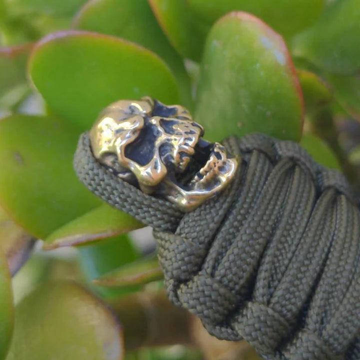 Skanto | Paracord nøkkelring mumie messing hodeskalle