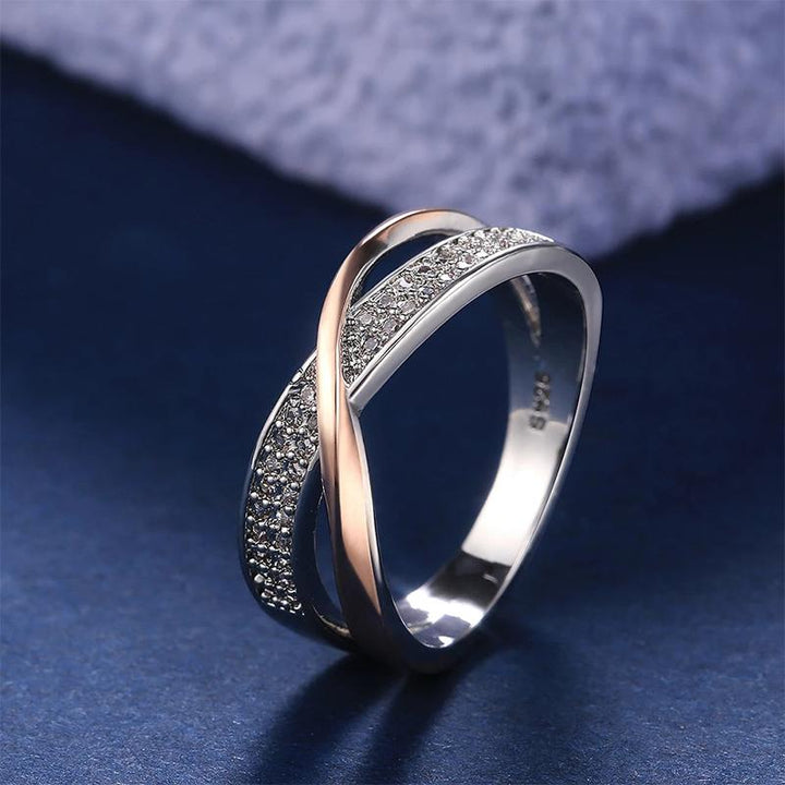 Skanto | X Form Krysset Ring for Kvinner