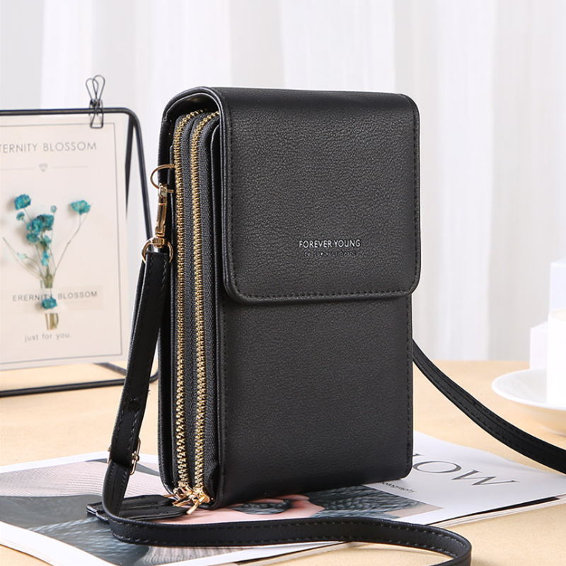 Skanto | Stor Kapasitet Elegant Crossbody Touch Screen Telefonveske