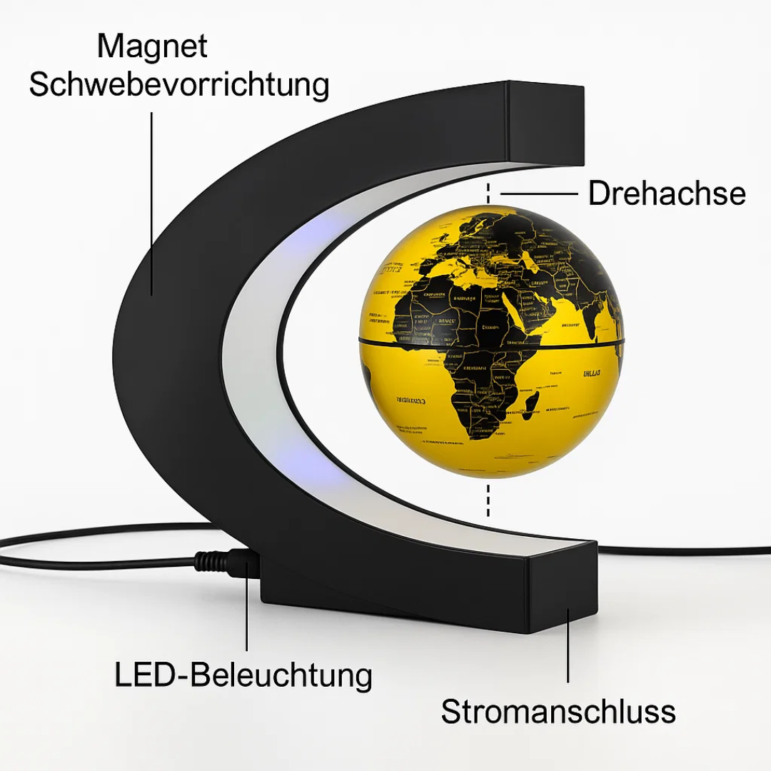 Skanto | AstroGlobe LED Verdens Globe – Flytende Globe Lampe med Magnetisk Oppheng
