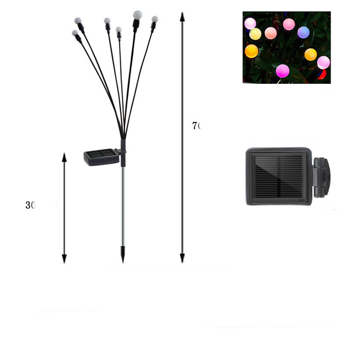 Skanto | LED Sollys for Hage med Fleksible Lyskuler – Vanntett Dekorativt Lys for Bed og Stier