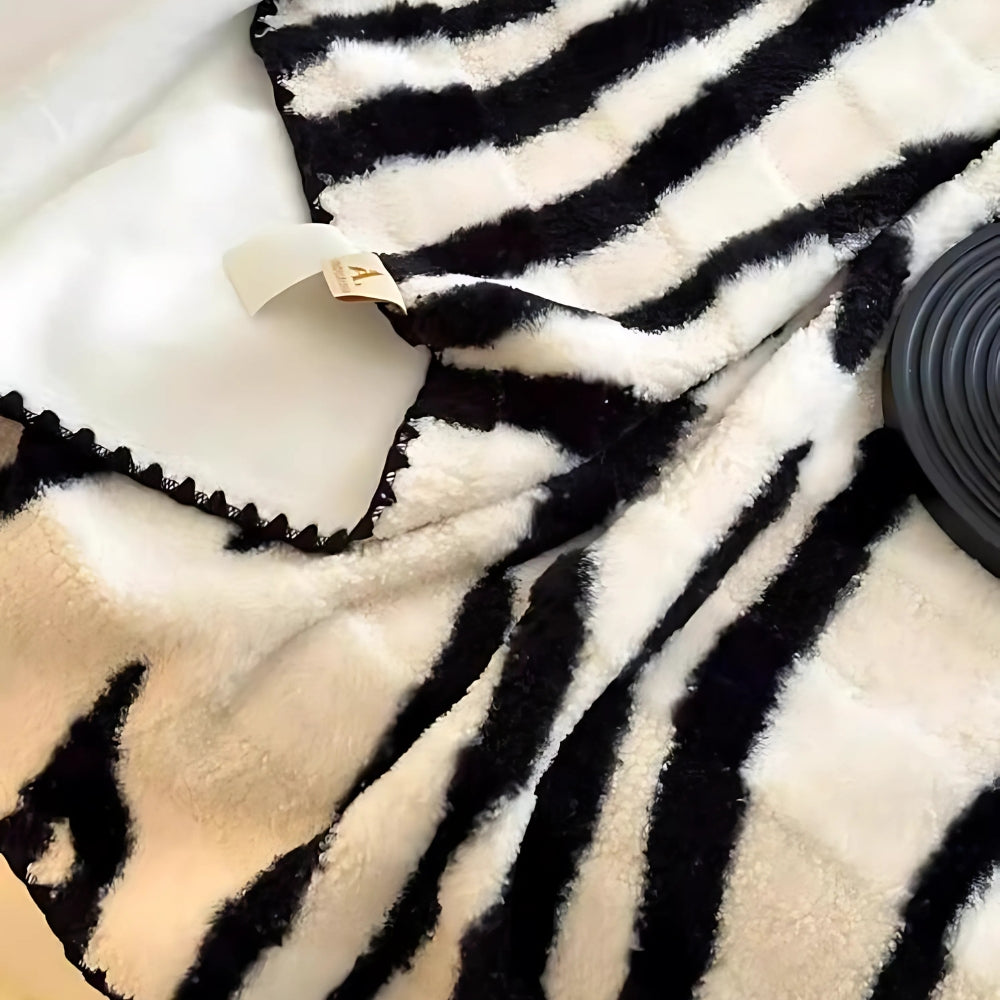 Skanto | Zebra Print Luksus Fuskepels Teppe