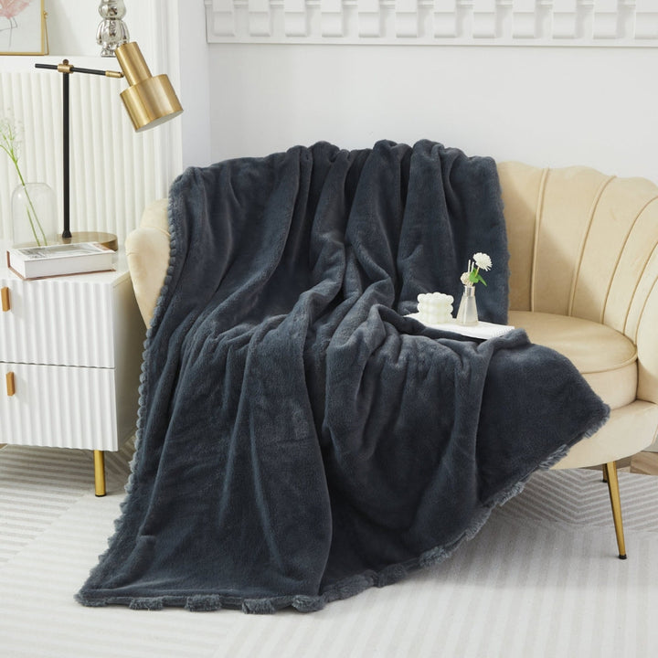 Skanto | Plush myk falsk kanin teppe