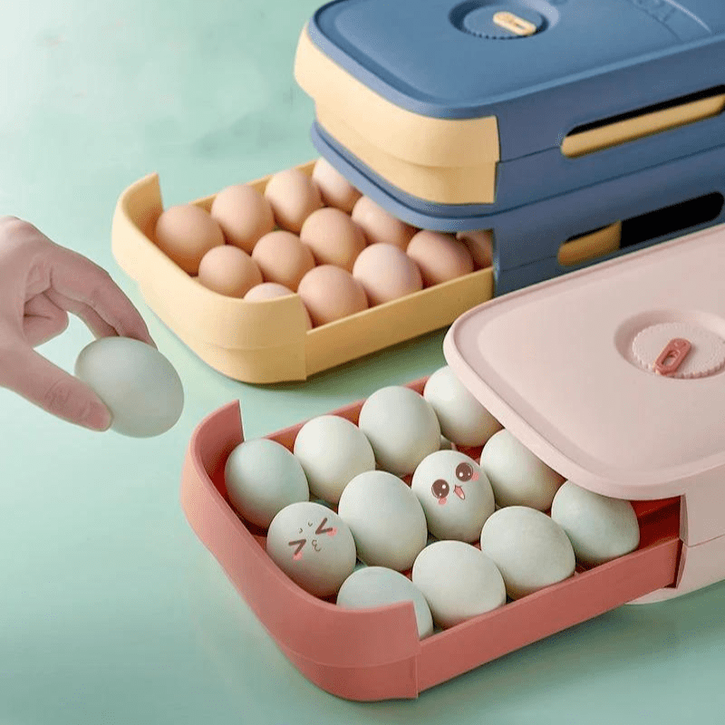 Skanto | Praktisk kjøleskapskuff for 18-20 egg med ferskhetsindikator