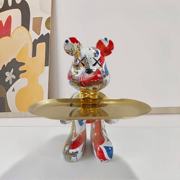 Skanto | BearCraft - Bamse statue med brett