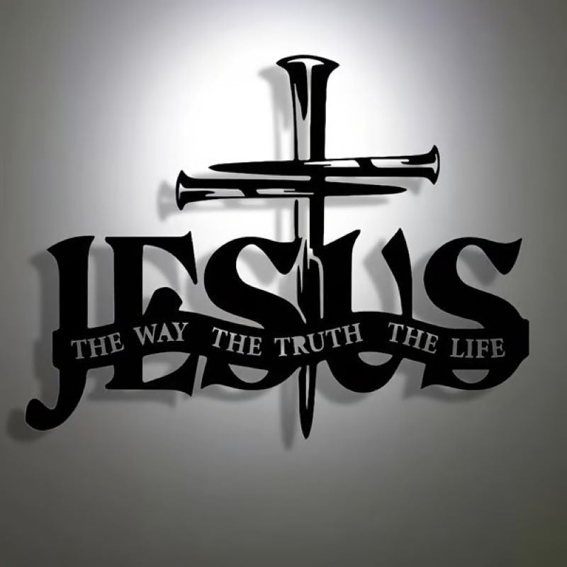 Skanto | Jesus og kors metall silhuett veggdekorasjon