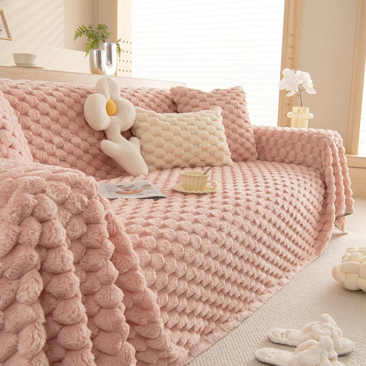 Skanto | Plysj Kanin Fusk Sofa Trekk