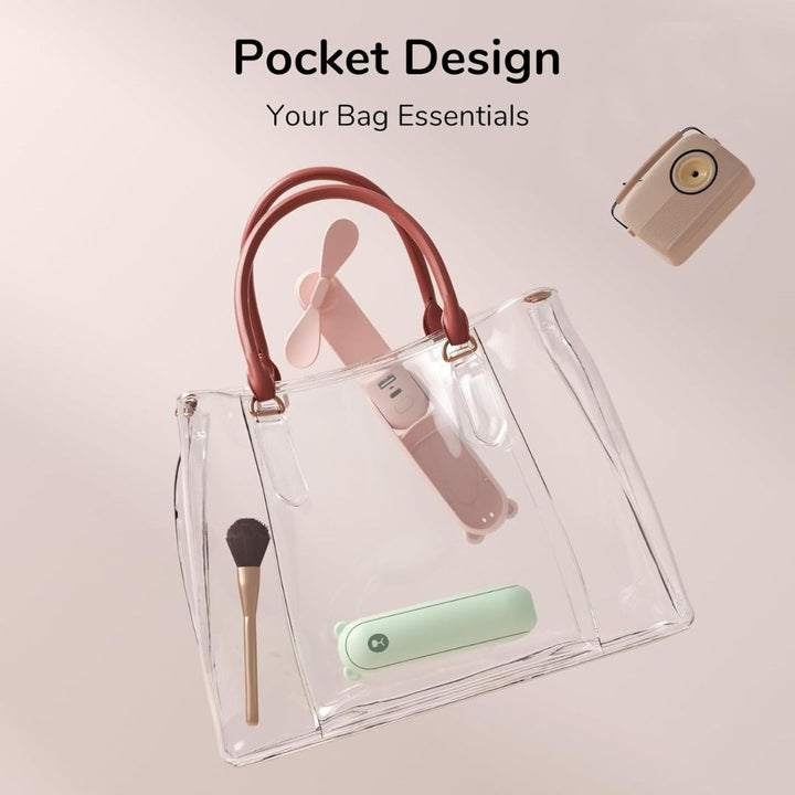 3 i 1 Håndholdt Mini Vifte | USB Oppladbar, Sammenleggbar Design & Ideell for Reise, Camping og Utendørsaktiviteter | Skanto
