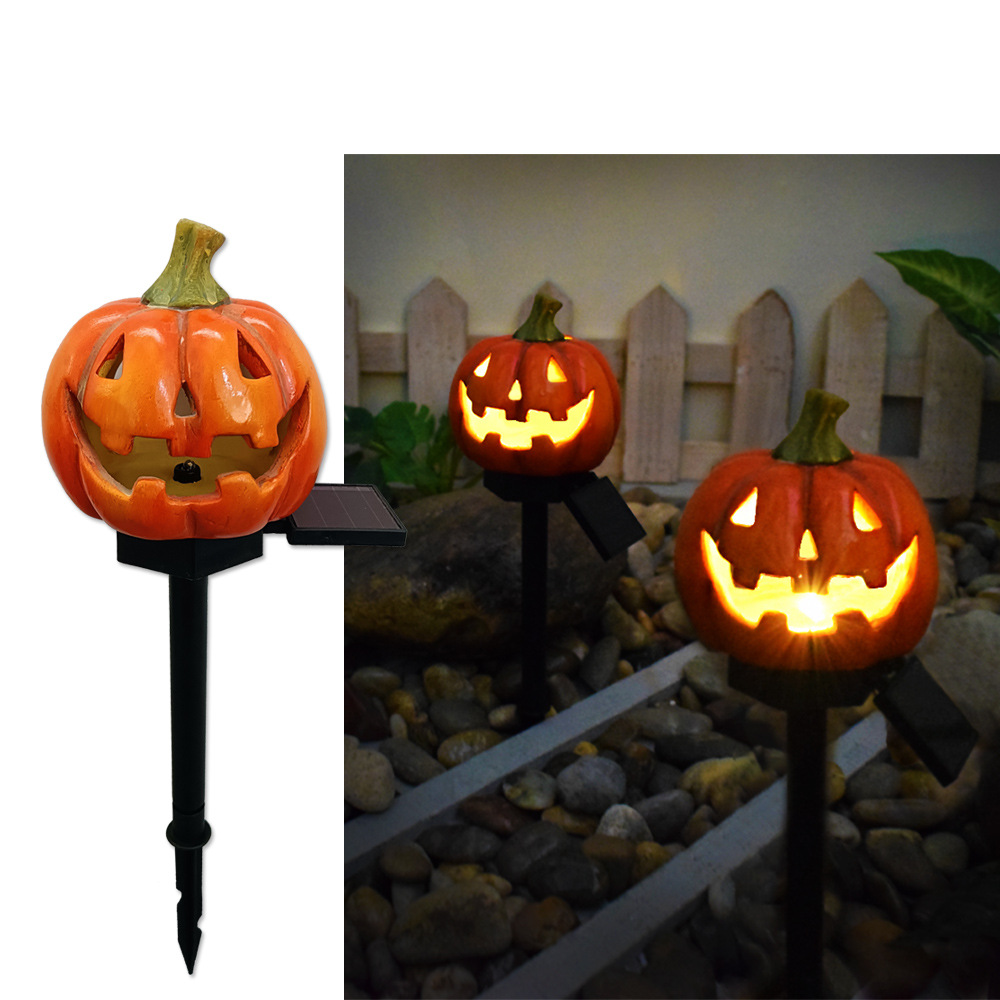 Skanto | Halloween Sollys – Dekorative LED Hage-lys med Gresskar og Heks-designs