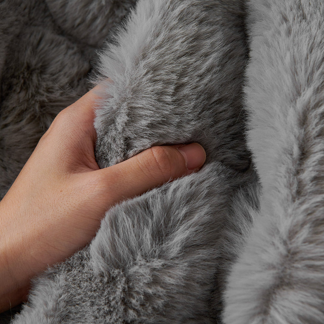 Luksus Ripple Faux Fur Sofa Deksel - Moderne, Stilig & Holdbar Sofa Beskyttelse | Skanto