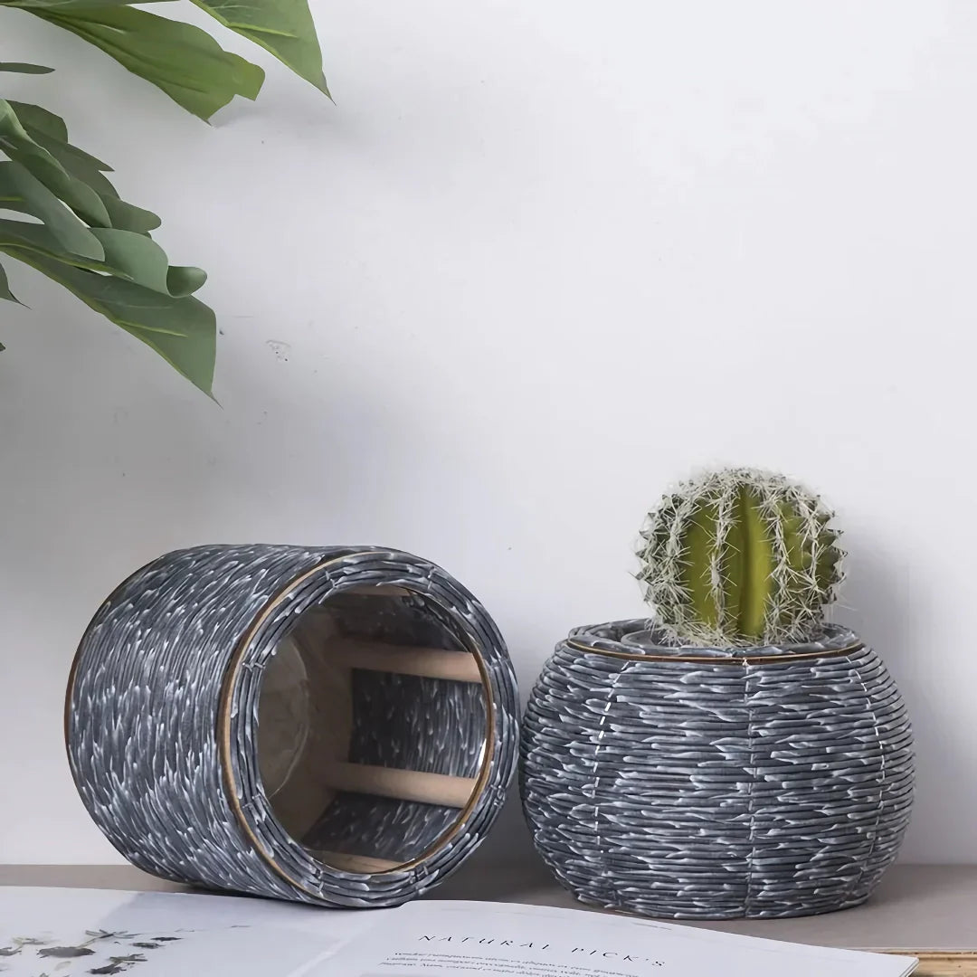 Skanto | Nordisk Håndvevd Imitaasjon Rattan Blomsterpotte