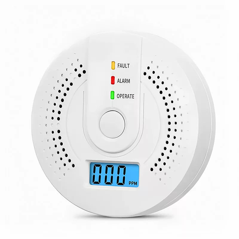 Skanto | Karbonmonoksid Detektor | Pålitelige Alarm Sensor med LCD Skjerm for Hjemmesikkerhet