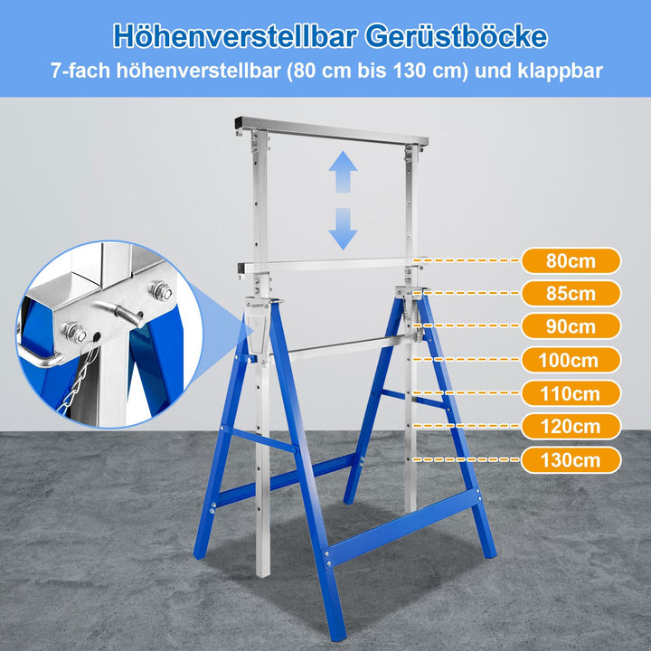 2x Stillstandere Folding Stands 7-fold høydejusterbare | Skanto