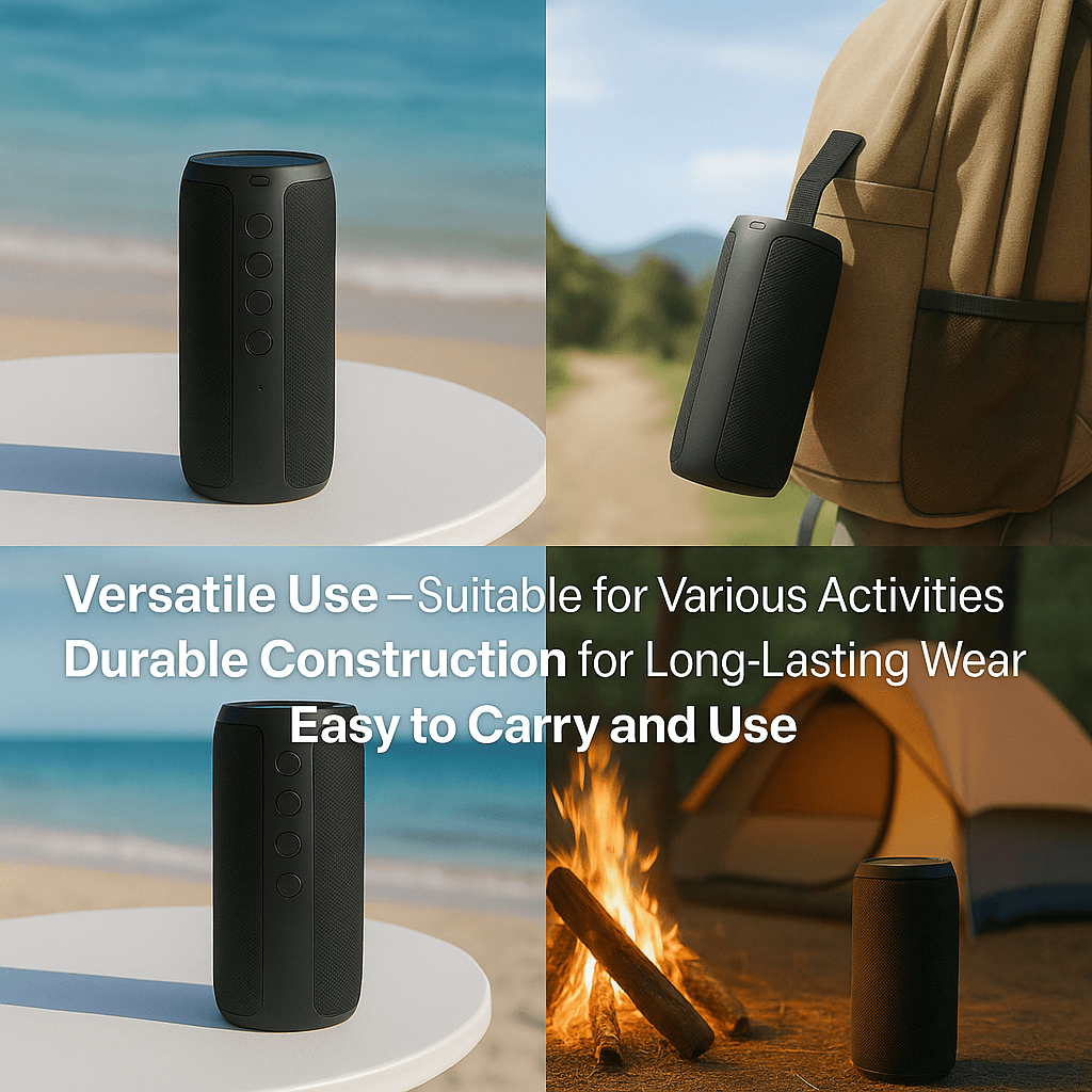 Skanto | Beste Vanntette Bluetooth Trådløs Høyttaler x360 Kompakt Liten