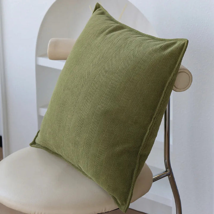 Skanto | Lett luksus kremgrønn putetrekk 45x45cm – Dekorativ jacquard putetrekk