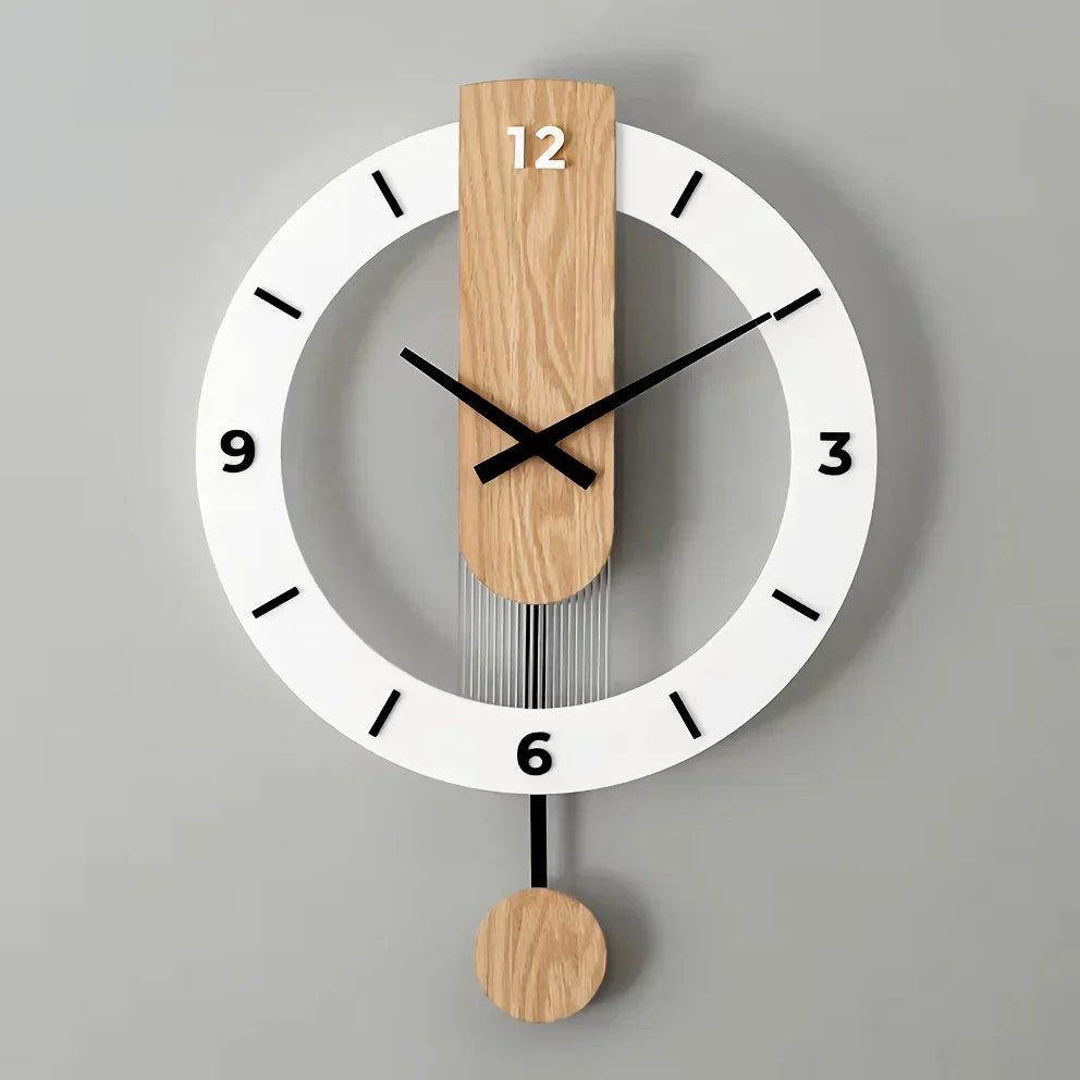 Skanto | Nordisk Moderne Solid Tre Veggklokk