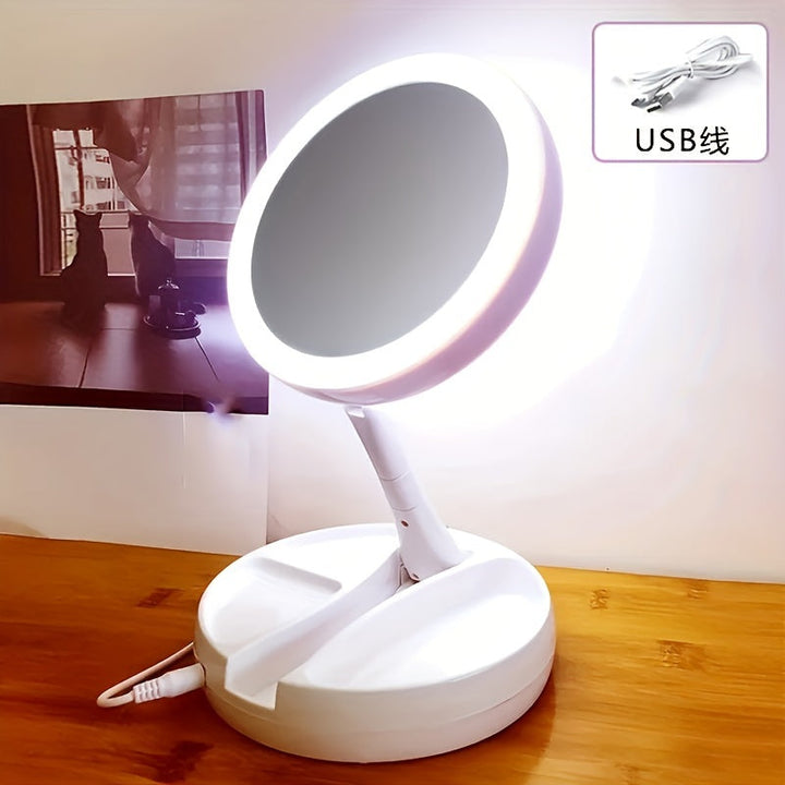 GlowMirror - Bærbar Sminkespeil med LED Skanto