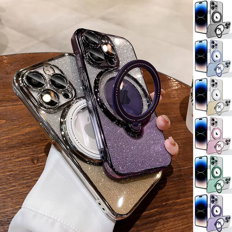Skanto | Magnetisk Glitterdeksel med Usynlig Stativ for iPhone