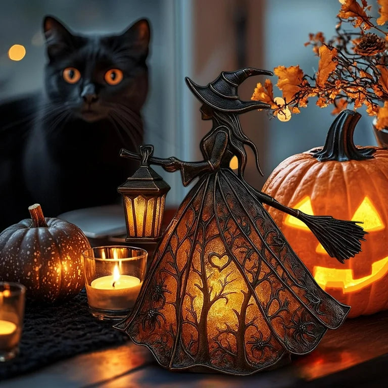 Skanto | Halloween Hekselykt Mystica – Magisk LED Dekorativ Lampe for Innendørs