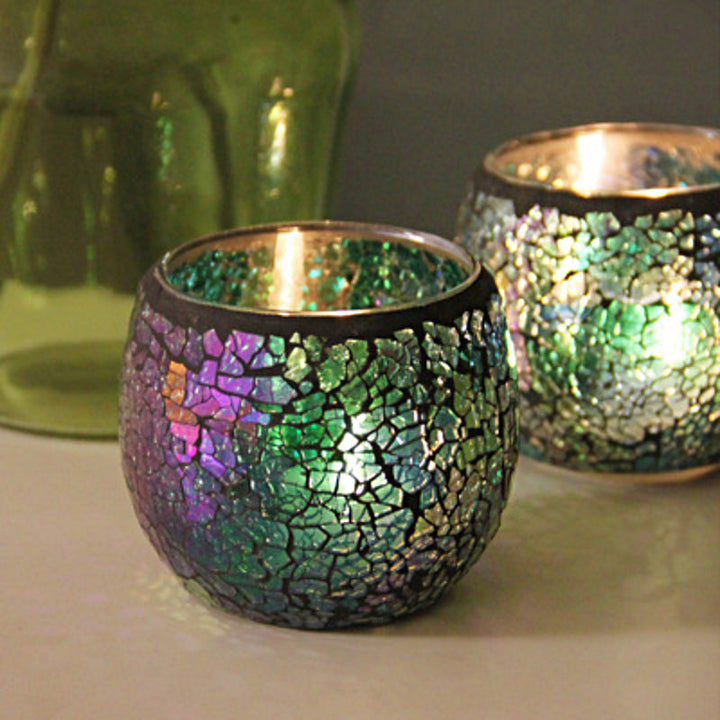 Skanto | Europeisk Retro Glass Mosaic Tealight Holder