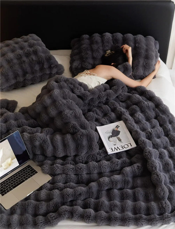 Skanto | Reversibel SnuggleSoft fleece teppe Årlig varme