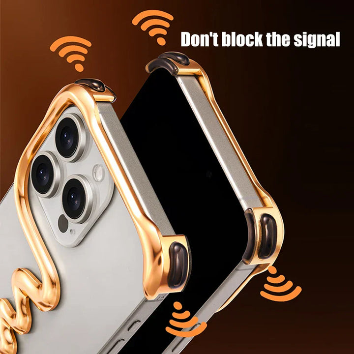 Skanto | Rammefri Metall Spor Bumper iPhone Deksel