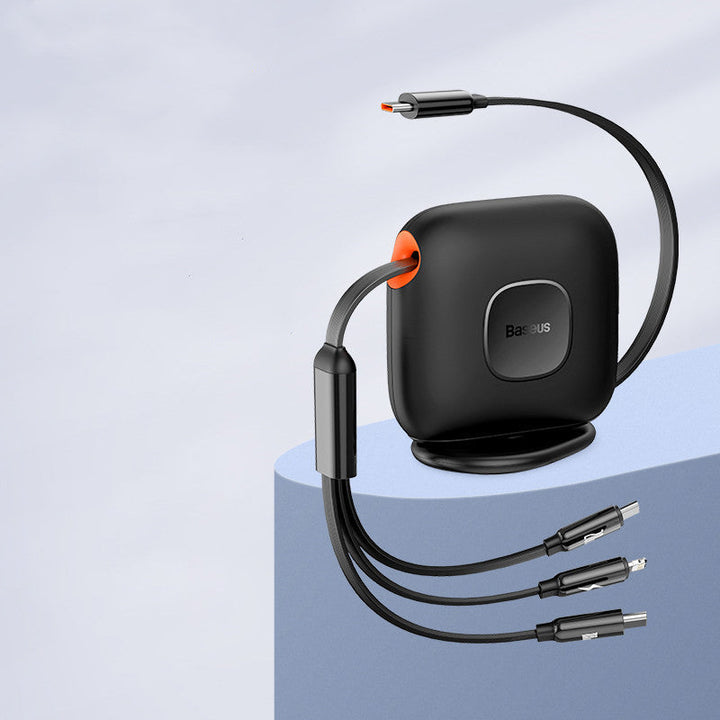 Skanto | 3-i-1 Utviklingsbar Rotasjonsladekabel, med Lightning, Type-C & Micro, for Telefon & Tabletter