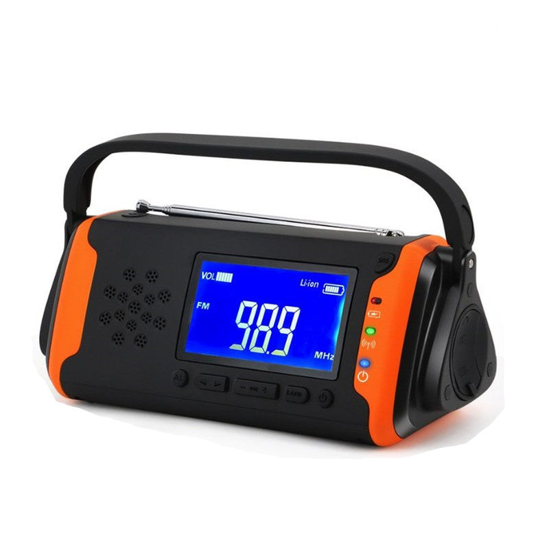 Skanto | Oppladbar Håndsveiv Nødradio, med LED-lommelykt, SOS-alarm, 4000mAh Powerbank, for fotturer, camping