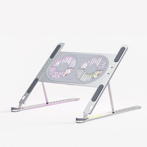 Skanto | Bærbar Ergonomisk Laptop Kjølepute, med Justerbar Høyde & Stille LED Vifter