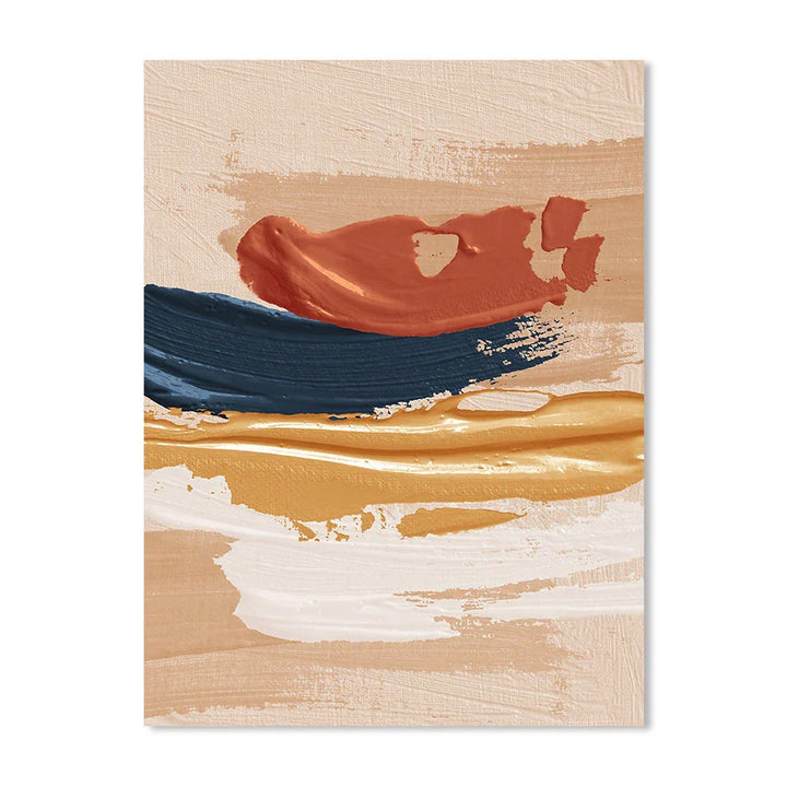 Moderne abstrakt bold penselstrøk fargefusjon veggkunst fine art lerretstrykk fargerike bilder for stue | Skanto