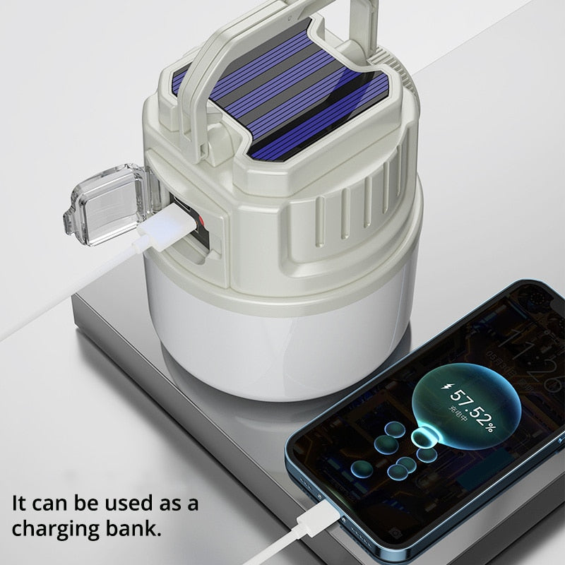 Solar LED Utendørs USB Oppladbart Explorer Campinglys | Skanto