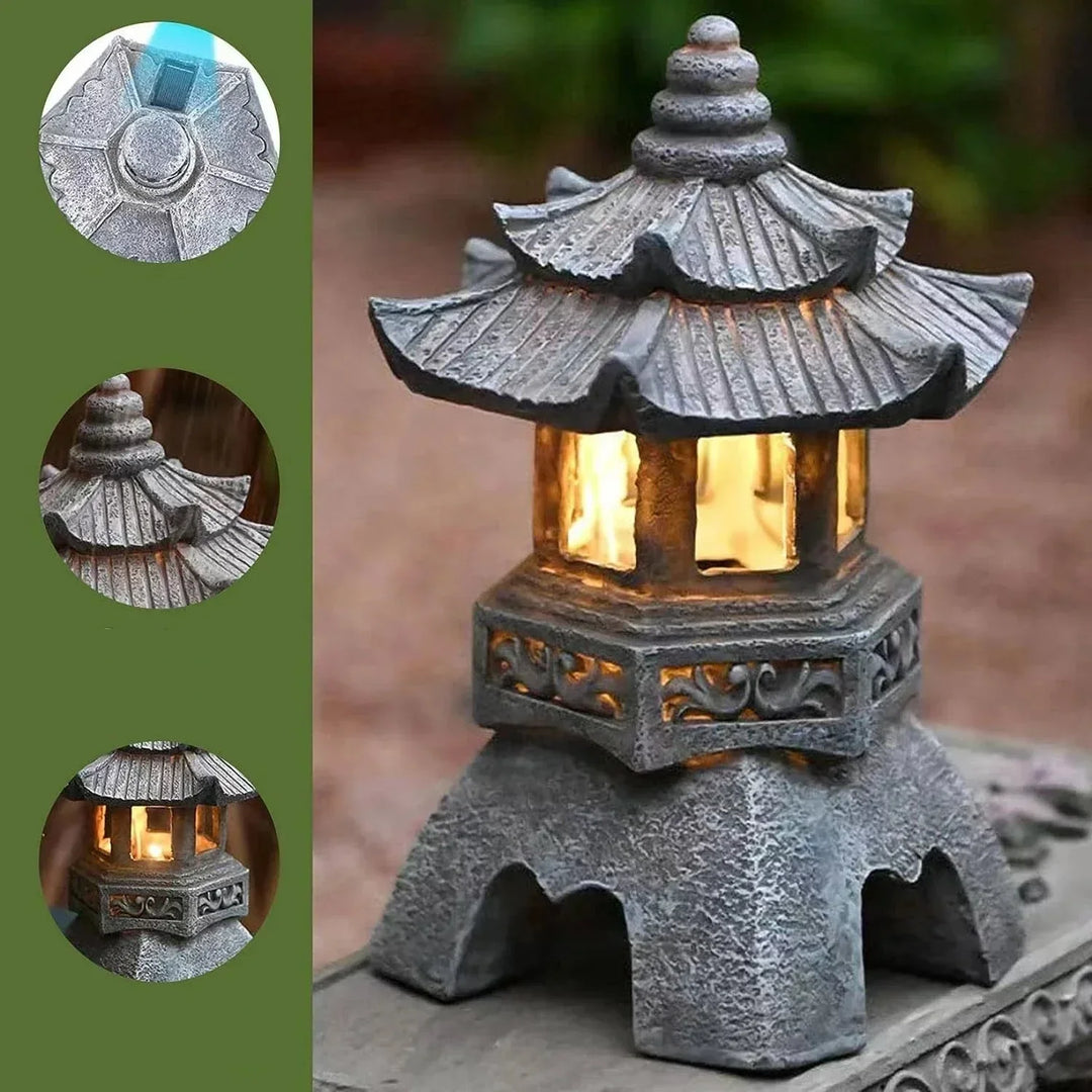 Japansk hage lantern - Værbestandig LED utendørs belysning for Zen hager | Skanto