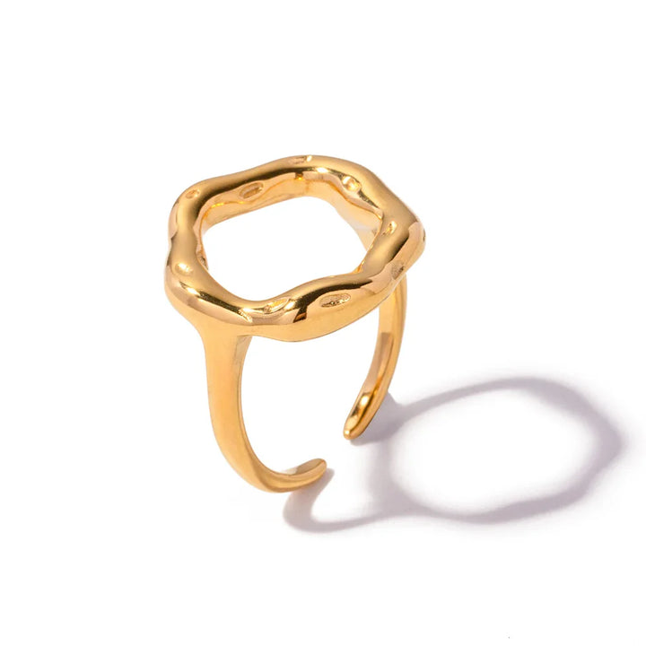 Skanto | 18k Smeltet Blomst Åpen Ring