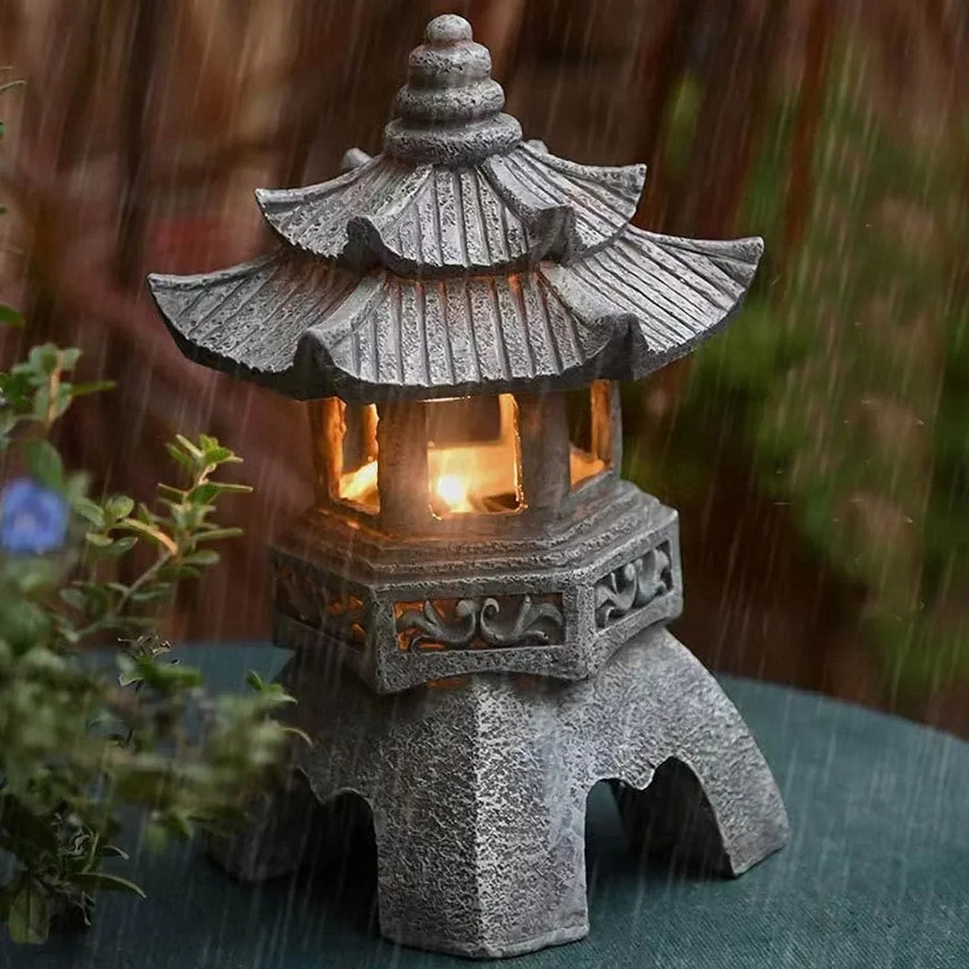 Japansk hage lantern - Værbestandig LED utendørs belysning for Zen hager | Skanto