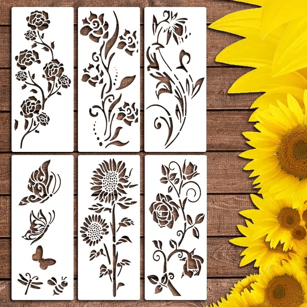 Skanto | DIY Dekorasjon - Hagegjerde Store Blomster Tegningsmaler