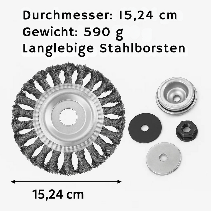 Skanto | Gressklipping Turbo Hode – Universell 6-Blad Ugressbørste for Trimere